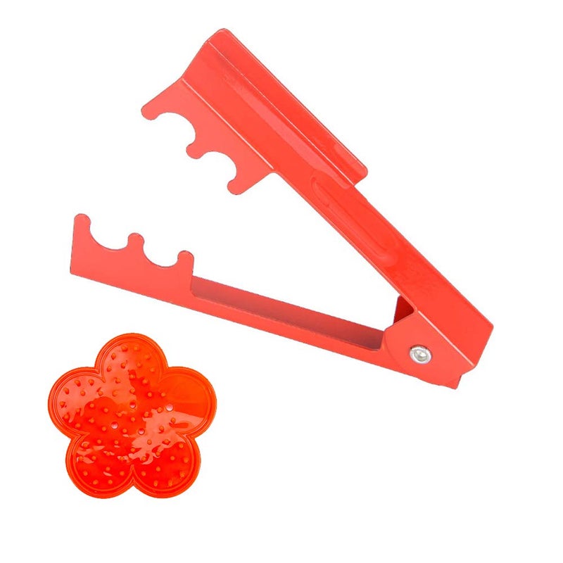 VIMOA Rose Thorn Stripper Thorn Remove Steel Rubber Leaves Stripper for Home-grown Roses or Rose Enthusiasts (Orange) - Image 1